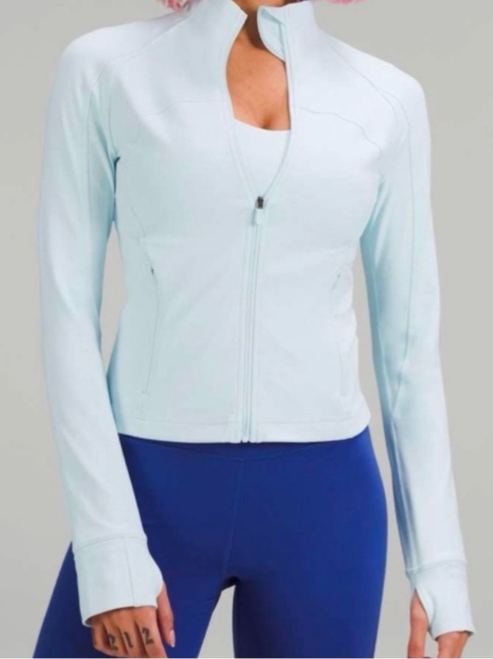 Lululemon Nulue Define Jacket. Powder blue. Perfect condition.